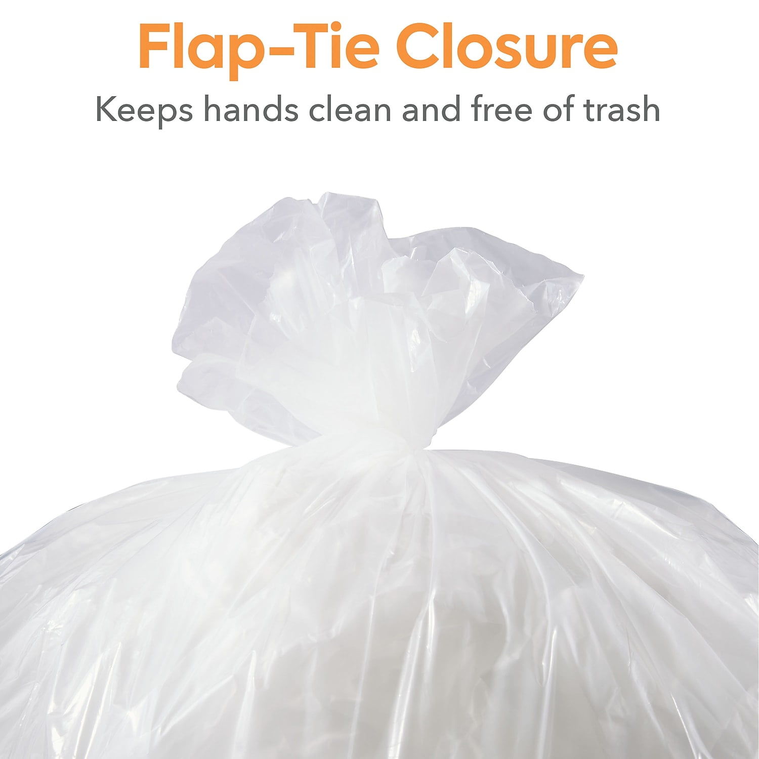 MyOfficeInnovations 12-16 Gal. Trash Bags Low Density 0.7 Mil Clear 250/Carton 814900
