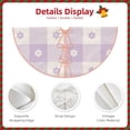 thumbnail image 3 of Sikiie Floral Purple Buffalo Plaid Nativity Christmas Tree Skirt, Jesus Christian Winter Holiday Tree Mat Decoration(30-48IN)48", 3 of 6