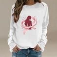 thumbnail image 2 of SBYOJLPB Breast Cancer Awareness Long Sleeve T-Shirt for Women Round Neck Inspirational Tee Shirts Tops, 2 of 5