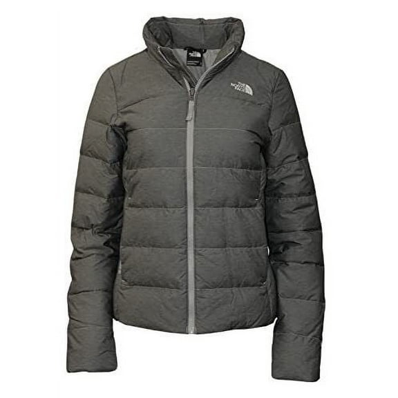 The North Face NF0A55XBDTT Women Grey Flare Down Insulated Puffer Jacket DTF157 (Regular,L)