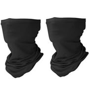 Face Mask Bandana Neck Gaiter Mask Ice Silk Cooling Sports Face Scarf for Dust Outdoors Summer UPF 50+ 2 Pieces