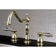 thumbnail image 2 of Kingston Brass KB1792WLLLS Wilshire Widespread Kitchen Faucet, Polished Brass, 2 of 4