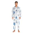 thumbnail image 3 of FORMRS Onesies Pajama for Adults Unisex Hoodie Winter Jumpsuit One Piece Sleepwear, Sizes S-2XL, Simple Cartoon Snowmen, 3 of 7