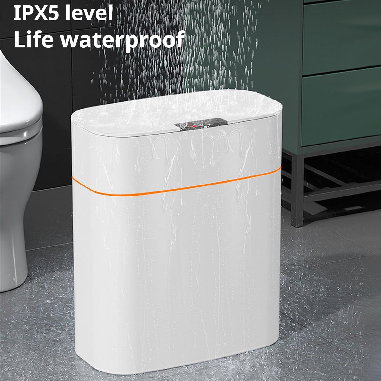 Hmsavn Smart Sensor Trash Can For Bathroom Toilet Kitchen Living Room Household With Lid Electronics