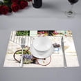 thumbnail image 2 of MKHERT European French Rural Stone House with Bike Bicycle Placemats Table Mats for Dining Room Kitchen Table Decoration 12x18 inch,Set of 4, 2 of 4