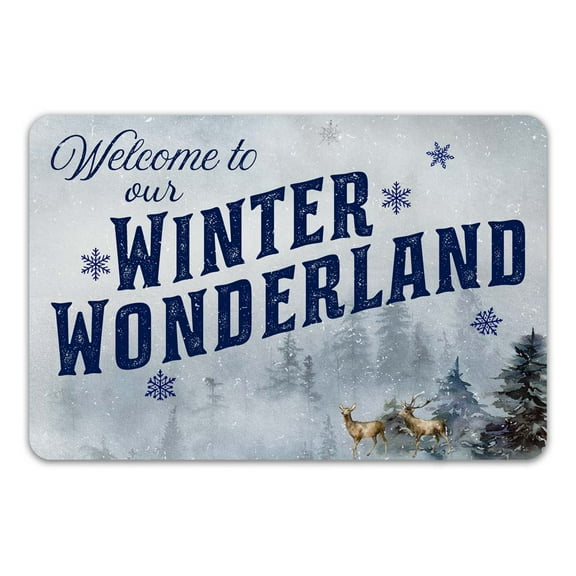 Welcome to Our Winter Wonderland Sign Farmhouse Christmas Décor Decorations Wall Art Décor Home 8x12 208120097007