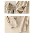 thumbnail image 7 of ABATAB Harem Capri Pants for Women Cotton Linen Loose Fit Capris with Pockets Elastic Waisted Soft Comfy Beach Crop Pants, 7 of 7