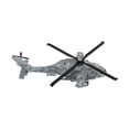 thumbnail image 3 of Helicóptero de metal fundido a presión, modelo de avión de combate de aleación con sonido y luz, 140 mAh, color gris, 3 of 14