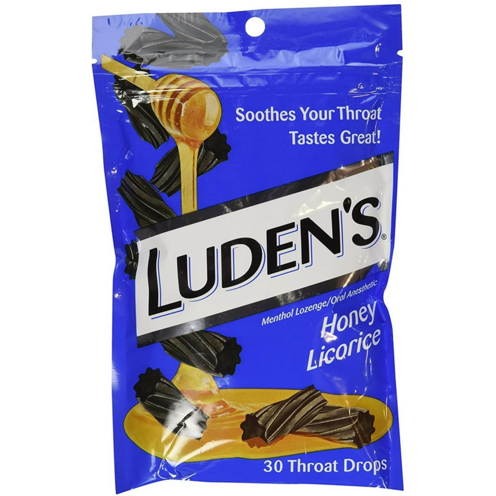 Luden's Honey Licorice Throat Drops, 30 Count