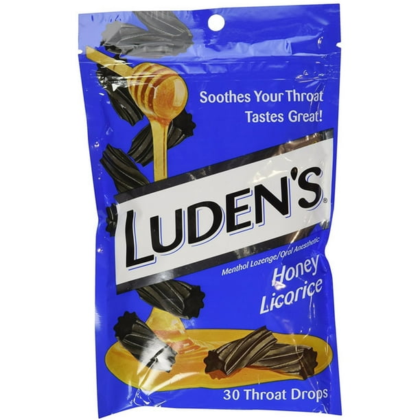 Luden's Honey Licorice Throat Drops, 30 Count