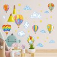 thumbnail image 1 of Adhesivos de pared coloridos con globos aerostáticos, nubes y estrellas, 1 of 4