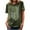 Army Green, variant on Patlollav Women Tees Under $10, Tops for Women St. Patrick'S Day T-Shirt Shamrock Heart Print Round Neck Short Sleeve Blouses