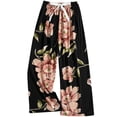 thumbnail image 2 of YOZGXEG Wide Leg Pants Women Women'S Comfy Printed Wide Leg Pajama Pants Bow Elastic Waist Fashion Long Bottoms Blue One Size, 2 of 4
