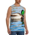 thumbnail image 2 of Balery Mallard Duck Swimming In A River Camisetas sin mangas para hombre, absorbe la humedad y protege contra el mal olor.-3X-Large, 2 of 7