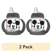 (2 pack) NUK Disney Learner Cup, Mickey Mouse 5 oz Soft Spout Sippy Cup, 6+ Months, Unisex
