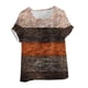 thumbnail image 5 of Camisetas de Manga Corta para las Mujeres Casual Cuello Redondo Cómodo de Lino Camiseta Botón Blusa Top Verano Manga Corta para las Mujeres, 5 of 5