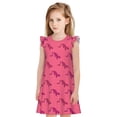 thumbnail image 1 of Balery Leopard Print Camisón de princesa para niñas, pijama de algodón con mangas abullonadas, suave y bonito.-Large, 1 of 6