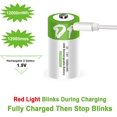 thumbnail image 3 of D Batteries, Rechargeable Batteries 4 Pack,D Cell with Type C Charger Cable,12000mWh 1.5V Lithium Battery Size, 3 of 4