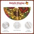 thumbnail image 3 of Sikiie Sunflower Nativity Christmas Tree Skirt, Jesus Christian Winter Holiday Tree Mat Decoration(30-48IN)30", 3 of 6