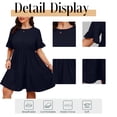 thumbnail image 6 of Cuteduck Womens Plus Size Dresses Short Sleeve Ruffle Hem Tiered Textures Babydoll Dress 0X-4X, 6 of 9