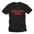 thumbnail image 2 of Stranger T Shirt Herren Black Hawkins 1983 Things S Xxxxxl, 2 of 5