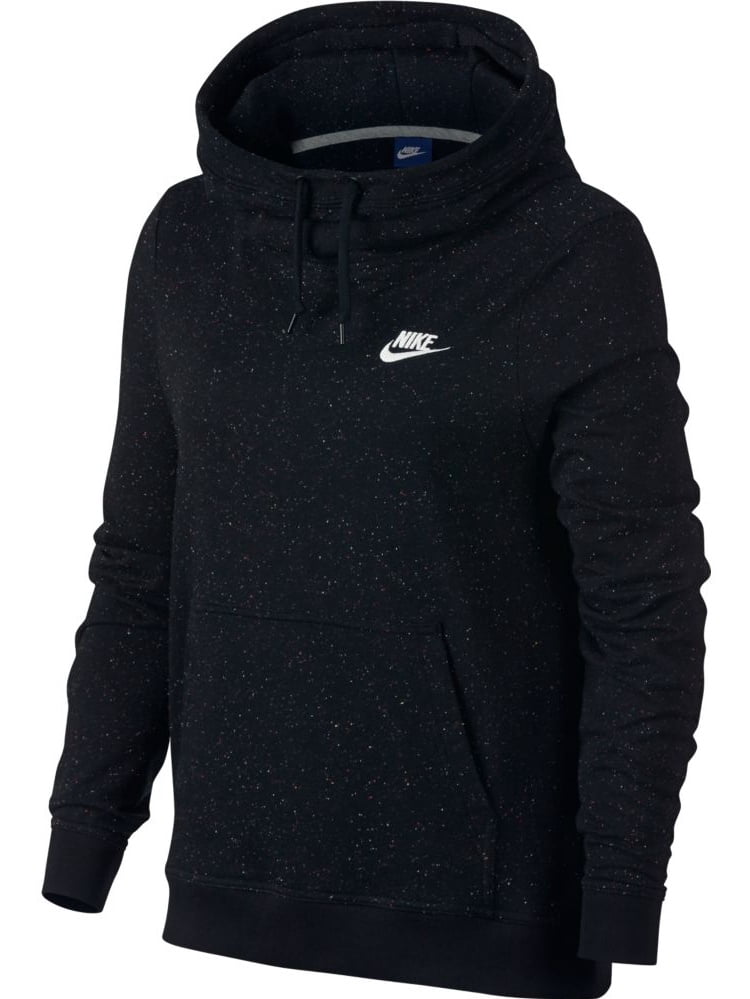 Nike Women's Sportswear Funnel Neck Hoodie 914404-011 Black - Walmart.com