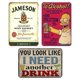 thumbnail image 1 of Placa Metal Vintage Pintura Hierro Rectangular Bar para El 30x40cm 3 Uds., 1 of 9
