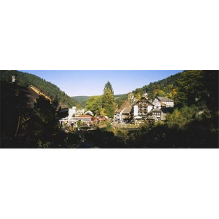 High Angle View Of A Town  Triberg Im Schwarzwald  Black Forest  Baden-Wurttemberg  Germany Poster Print by  - 36 x