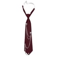 thumbnail image 6 of Conairie Women Men Ties Punk Metal Chain Black Necktie for Girl School Uniform Shirt Party Prom Business Accessory Brick Red One Size, 6 of 6