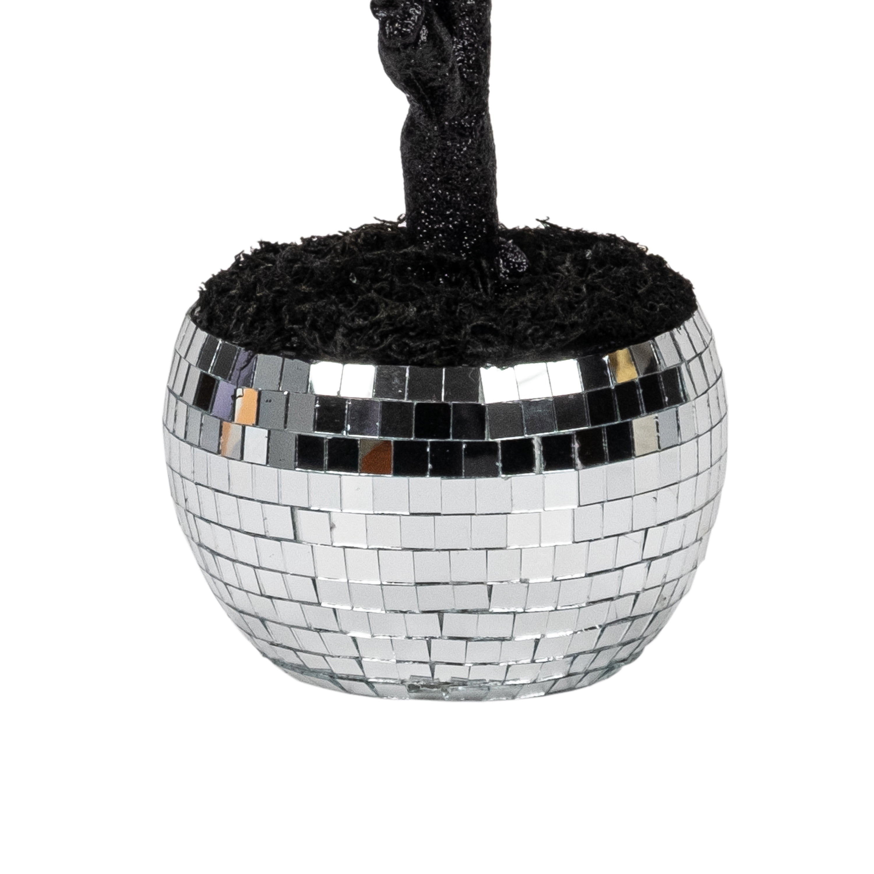 Ghostly Disco Tree Tabletop Decor, Silver & Black, 18", Halloween by Way To Celebrate