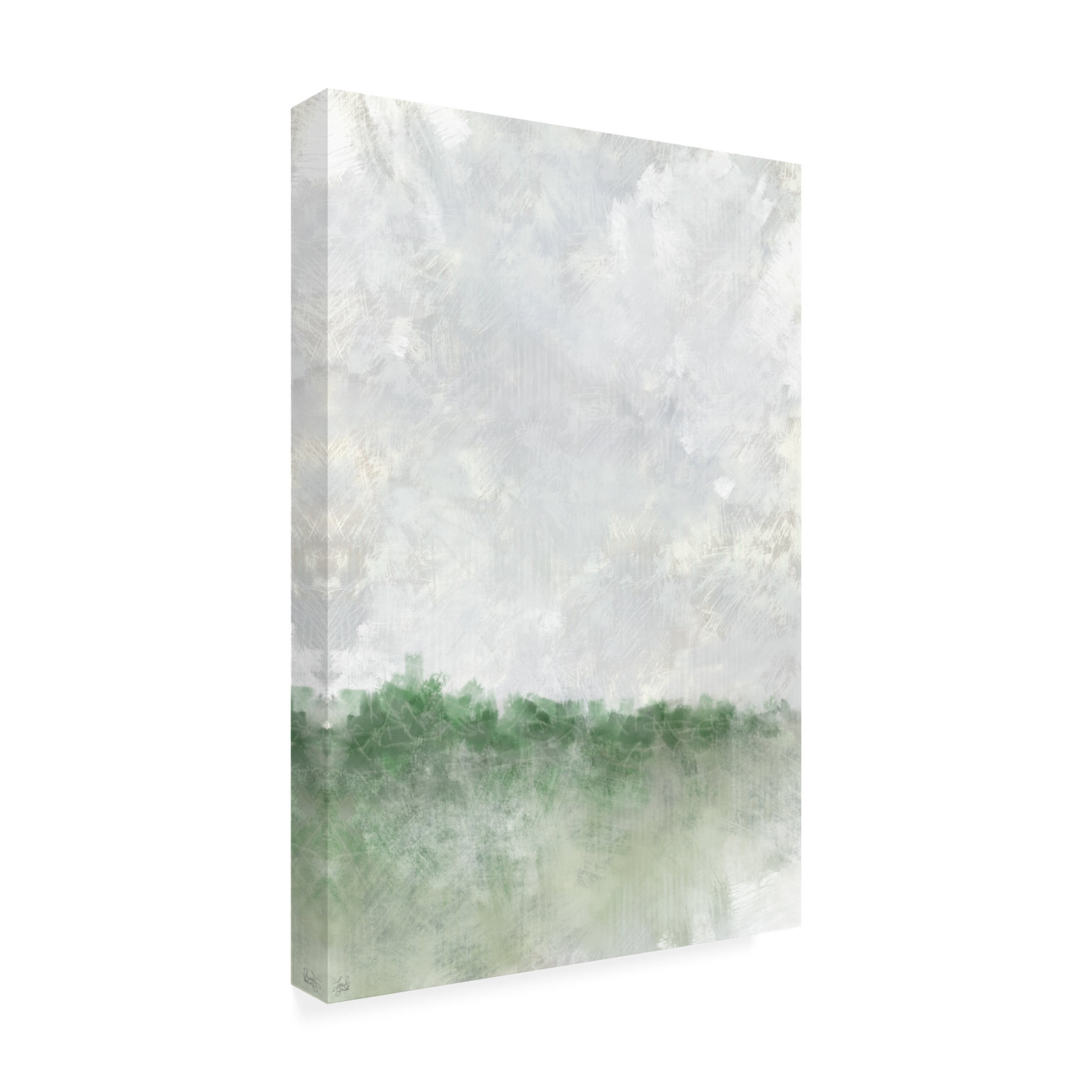 Canvas Wall Art - Line and Brush 'Textured Soft-Scape' Wall Art for Living Room, Bedroom, or Office Décor by Trademark Fine Art - 12 x 19 Inches