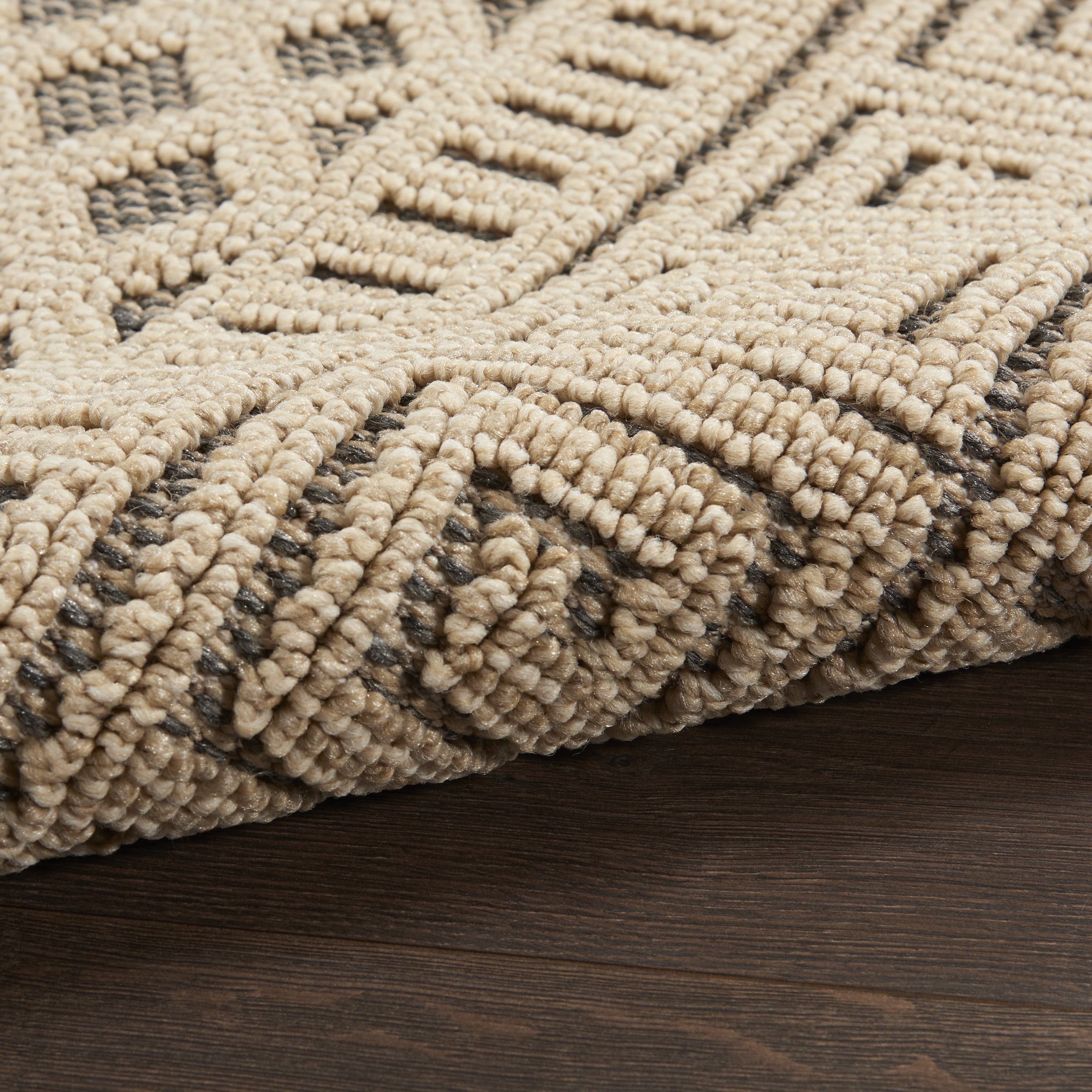 Nourison Elwood Moroccan Modern Mocha 9' x 12'2" Area Rug, (9' x 12')