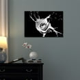 thumbnail image 2 of wall26 - Canvas Wall Art - Closeup of a Black and White Rose Petal with Water Splash - Gallery Wrap Modern Home Art | Ready to Hang - 16x24 inches, 2 of 4