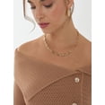 thumbnail image 5 of Off Shoulder Button Detail Sweater, 5 of 6
