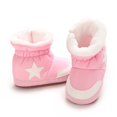 thumbnail image 3 of Ketyyh-chn99 Baby Boy Girl Winter Boots Fall Shoes Baby Fleece Booties Unisex Booties Non-Slip First Walkers Warm Shoes House Slippers for Boys Girls Toddlers Pink,13 lnfant, 3 of 5