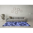 thumbnail image 3 of Ahgly Company Machine Washable Indoor Round Oriental Blue Industrial Area Rugs, 8' Round, 3 of 4