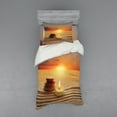 thumbnail image 2 of Ambesonne Boho Bedding Set 4 Pcs, Yoga Candle, Queen, Orange Sand Brown, 2 of 3