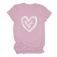 thumbnail image 3 of Ichuanyi Women's Casual Love Letter Printing Short Sleeve T-Shirt Tops Fashion Crew Neck Valentine's Day Tee, 3 of 3
