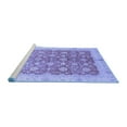 thumbnail image 2 of Ahgly Company Machine Washable Indoor Square Oriental Blue Traditional Area Rugs, 7' Square, 2 of 4