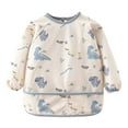 thumbnail image 2 of Fainosmny Baby Boys Girls Long For Cartoon Sleeved Toddler Sleeve Soft Bibs Baby Care Baby Bibs & Burp Cloths Sky Blue 16/(2-3 Years), 2 of 3