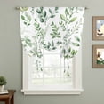 thumbnail image 2 of Eucalyptus Leaves Balloon Curtains for Windows, Bedroom Curtains 54 Inch Length, Sage Green Watercolor Farmhouse Tie Up Curtains Panels Thermal Insulated Bathroom Curtains Window 42"x54", 2 of 8