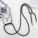 thumbnail image 5 of Luxury Crossboby Necklace Cord Rope Lanyard Plating Magnetic Clear Case For iPhone 14 11 12 13 15 Pro Max For Magsafe Soft Cover, 5 of 5