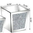 thumbnail image 3 of SHYFOY Handmade Glass Planter Box with Crushed Diamond Inlay – Elegant Succulent Flower Pot for Home Decor, Wedding Centerpiece, Crystal Geometric Terrarium (6x4 Inches, Clear), 3 of 4