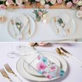 thumbnail image 2 of Cloth Napkins Set of 4 - 20x20 Inches, Blue Pink Flowers Washable Reusable Table Napkins, Spring Garden Floral Gray Wooden Soft & Absortbent Dining Napkin for Party Wedding Hotel Restaurant, 2 of 8