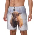 thumbnail image 2 of Xecao Cow for Men's Swimming Trunks Swim Trunks Quick Dry Swim Shorts with Mesh Lining Funny Swimwear Bathing Suits, 2 of 9