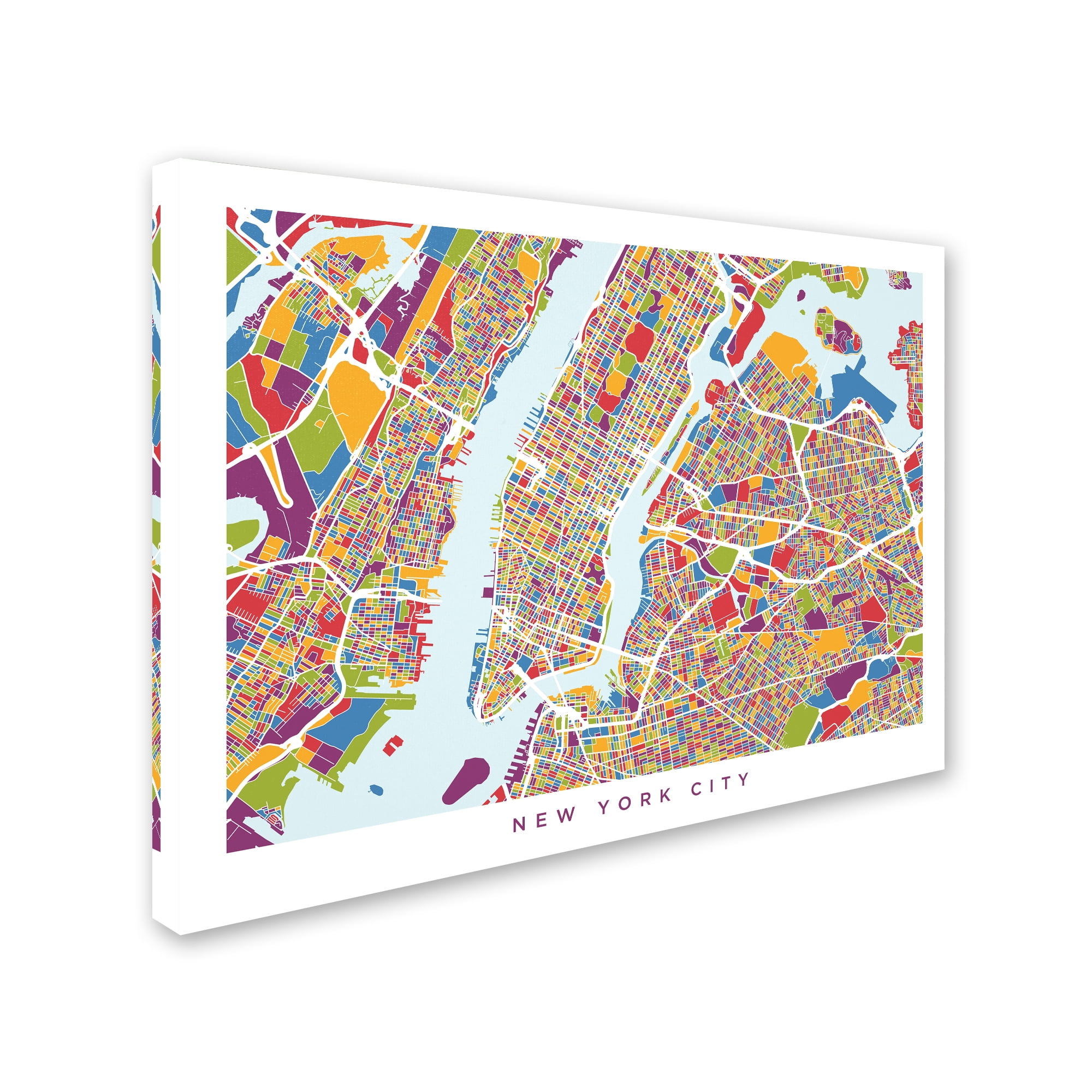 Trademark Fine Art 'New York City Street Map V' Canvas Art by Michael Tompsett