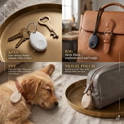 Air Tracker, Key Tracker Tag-4 Pack, Item Finder Works with Find My App (iOS Only), Wallet Tracker for Keys/Wallets，Worldwide Tracking