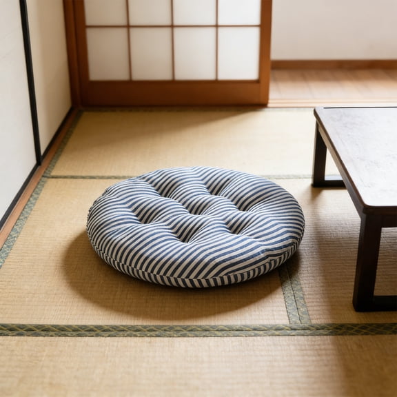 ShaoXinWan Round Tufted Flax Floor Seat Cushion, Washable Soft Padded Round Chair Pad with Tufted , Thick Comfort Floor Pillow for Living Room, Dining Room, Patio Daily Rest