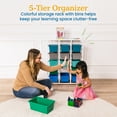 thumbnail image 3 of ECR4Kids 5-Tier Storage Rack with 15 Cubby Bins 5x3, Contemporary, 1, 3 of 9