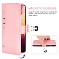 thumbnail image 3 of OnePlus 6 Case, iCoverCase Genuine Leather Wallet Case Slim Fit Folio Book Design with Stand and Card Slots Flip Case Cover for OnePlus 6 (Pink), 3 of 5